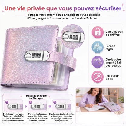 Carnet de budget avec cadenas à code