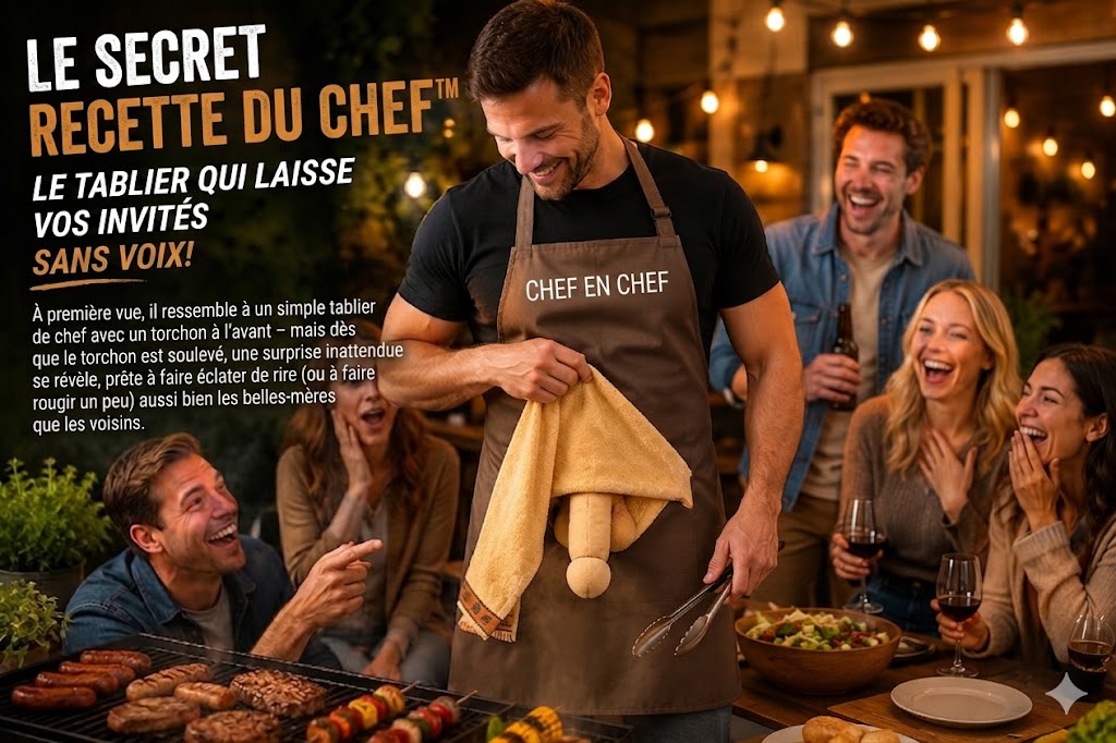 👨‍🍳 Le secret du chef – Ce tablier va épater vos invités ! 😂