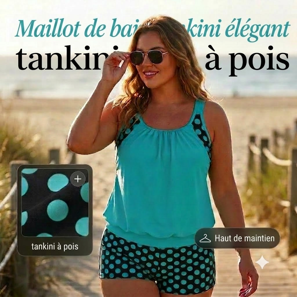 Bikini deux pièces à pois pour femmes
