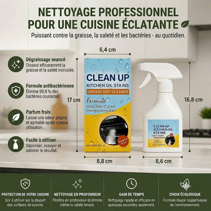 Spray dégraissant pour cuisine – Dégraissant antibactérien au parfum frais