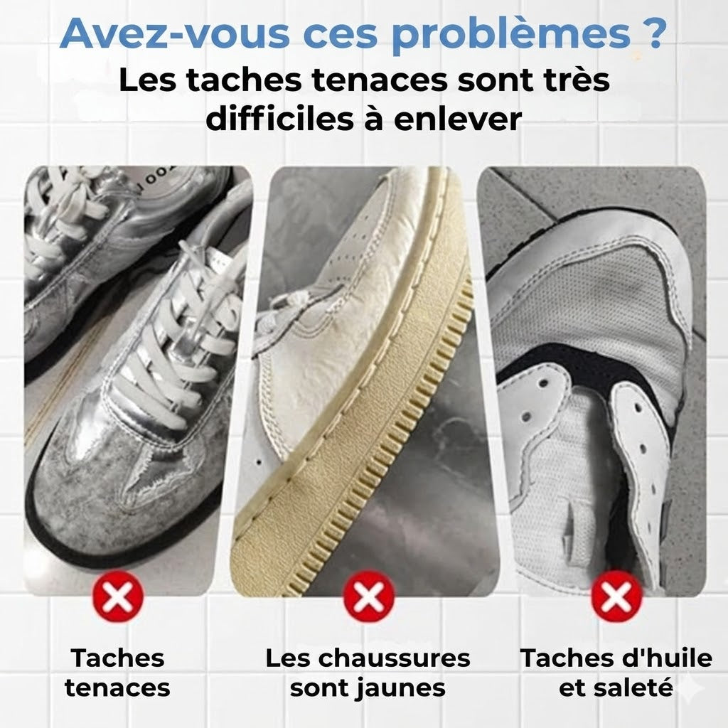 Crème de restauration pour chaussures blanches