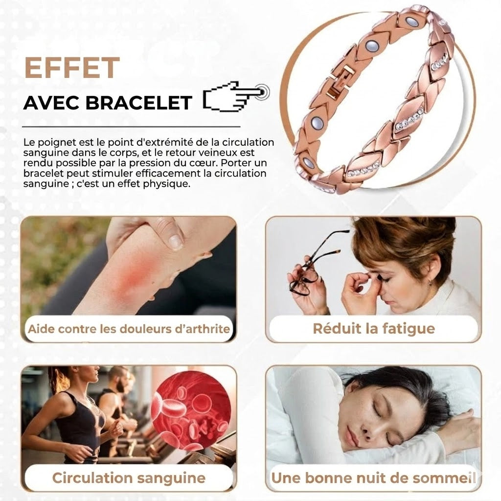 Bracelet magnétique en cuivre