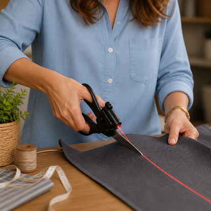 Ciseaux à guidage infrarouge – Alignement précis pour la couture et les loisirs créatifs