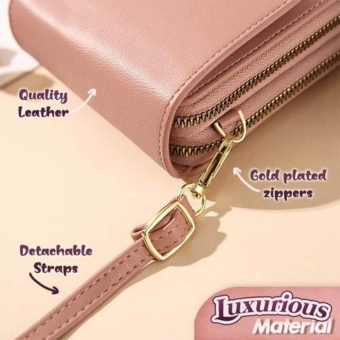 Sacoche Téléphone et Portefeuille 2-en-1