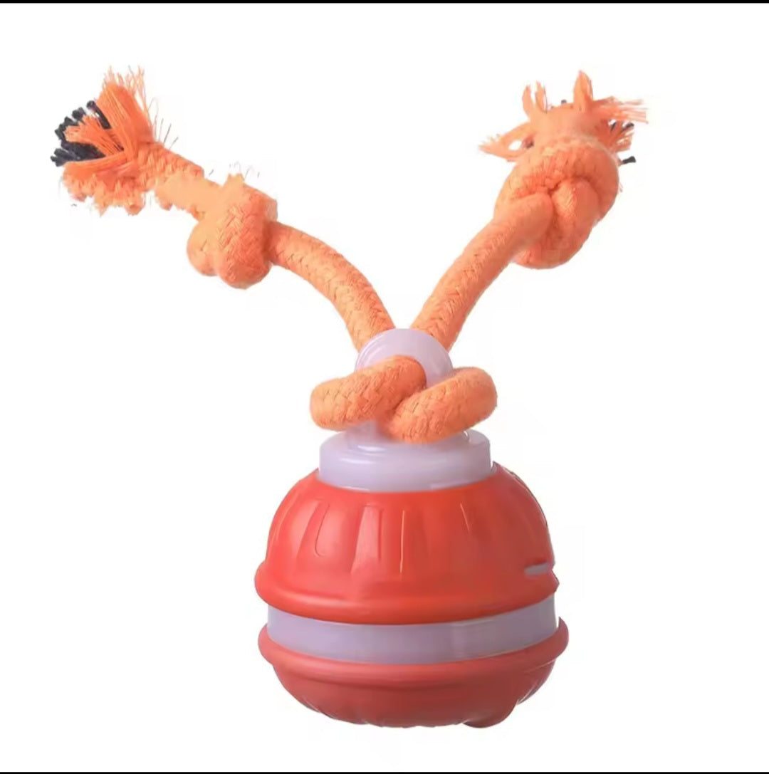 Balle interactive pour chien - Balle de jeu en caoutchouc et distributeur de friandises contre l'ennui
