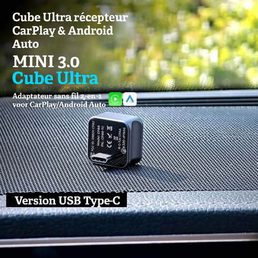Ultra Cube – Adaptateur Sans Fil pour CarPlay et Android Auto