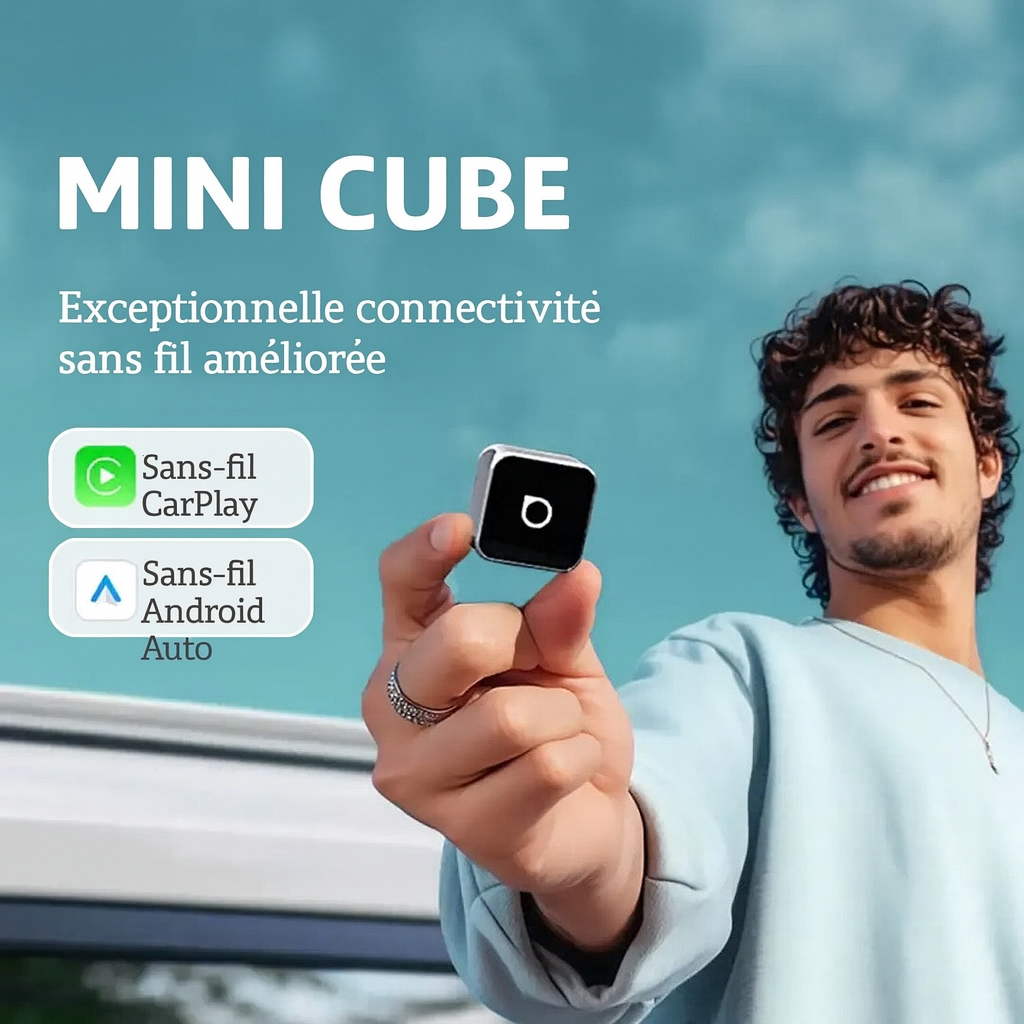 Ultra Cube – Adaptateur Sans Fil pour CarPlay et Android Auto
