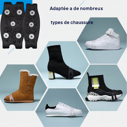Crampons de Chaussures Antidérapants avec 5 Pointes