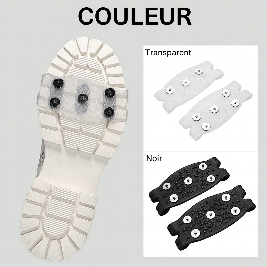 Crampons de Chaussures Antidérapants avec 5 Pointes