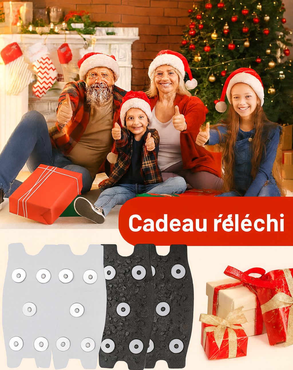 Crampons de Chaussures Antidérapants avec 5 Pointes