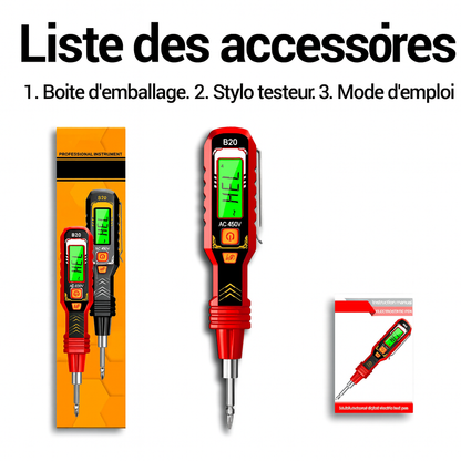 Testeur de Tension Numérique Sans Contact (Écran LCD)