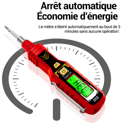 Testeur de Tension Numérique Sans Contact (Écran LCD)