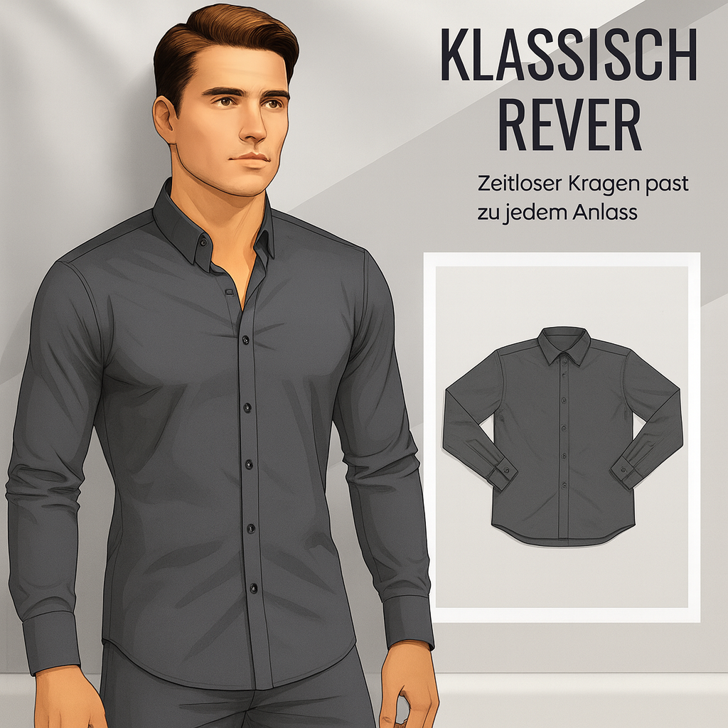 Chemise Unie pour Homme à Manches Longues