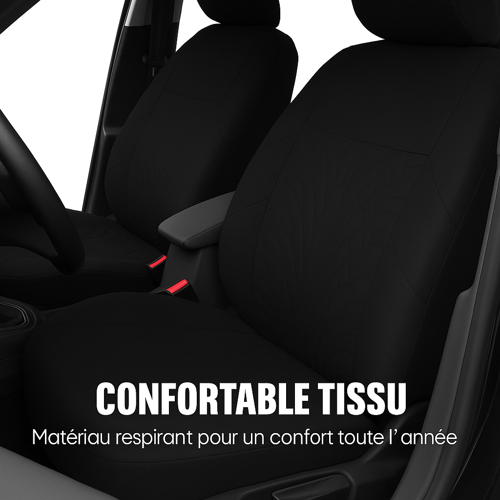 Ensemble de housses de siège auto robustes (look profil de pneu)