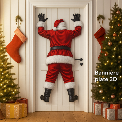 Topper de cadre de porte Père Noël