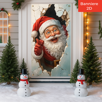 Topper de cadre de porte Père Noël