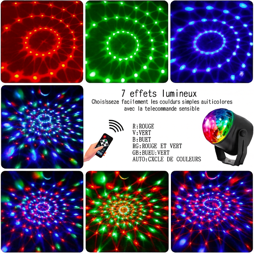 Boule disco RGB magique (portable)
