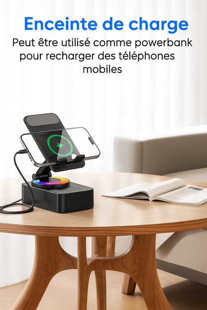 Haut-parleur Bluetooth 5-en-1 & support de téléphone