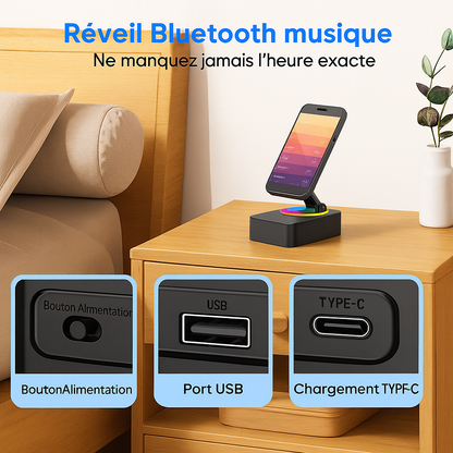 Haut-parleur Bluetooth 5-en-1 & support de téléphone