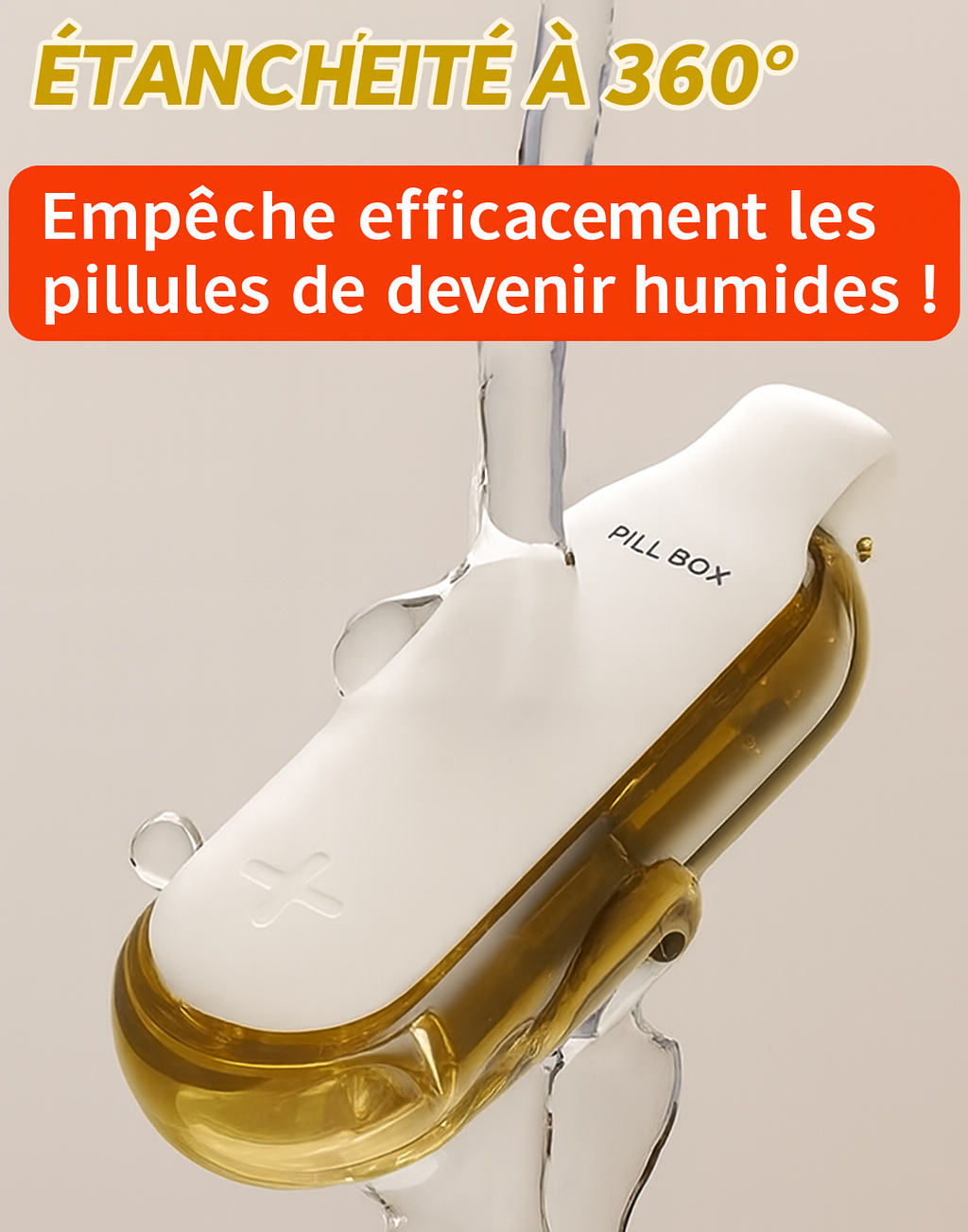 Pilulier et broyeur de comprimés portable 2-en-1 à compartiments