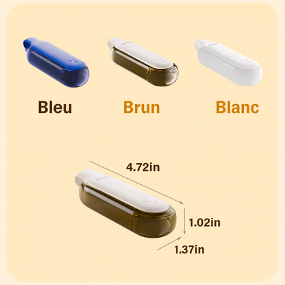 Pilulier et broyeur de comprimés portable 2-en-1 à compartiments
