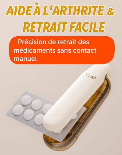 Pilulier et broyeur de comprimés portable 2-en-1 à compartiments