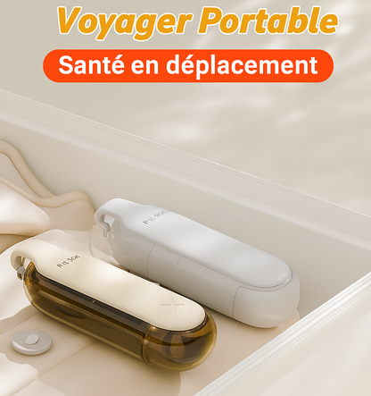 Pilulier et broyeur de comprimés portable 2-en-1 à compartiments