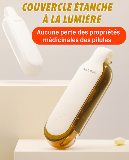Pilulier et broyeur de comprimés portable 2-en-1 à compartiments