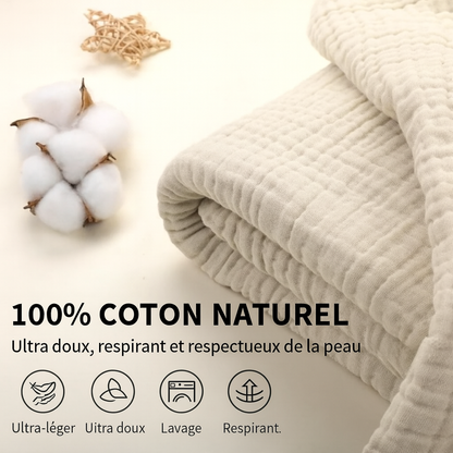 Couverture rafraîchissante en mousseline douce