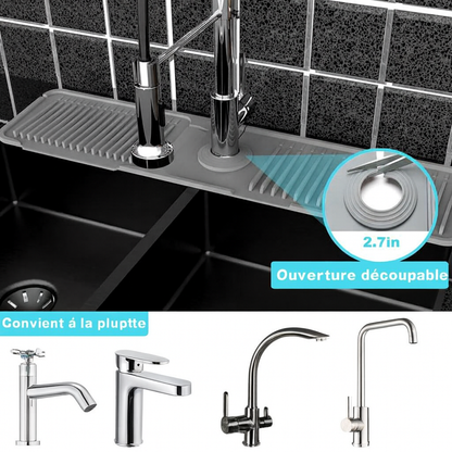 Tapis Anti-éclaboussures Pliable pour le Robinet – Garde le Plan de Travail au Sec