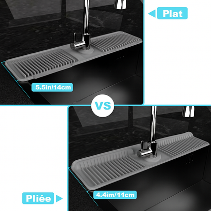 Tapis Anti-éclaboussures Pliable pour le Robinet – Garde le Plan de Travail au Sec