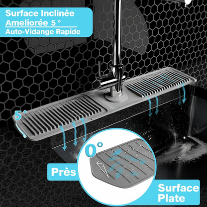 Tapis Anti-éclaboussures Pliable pour le Robinet – Garde le Plan de Travail au Sec