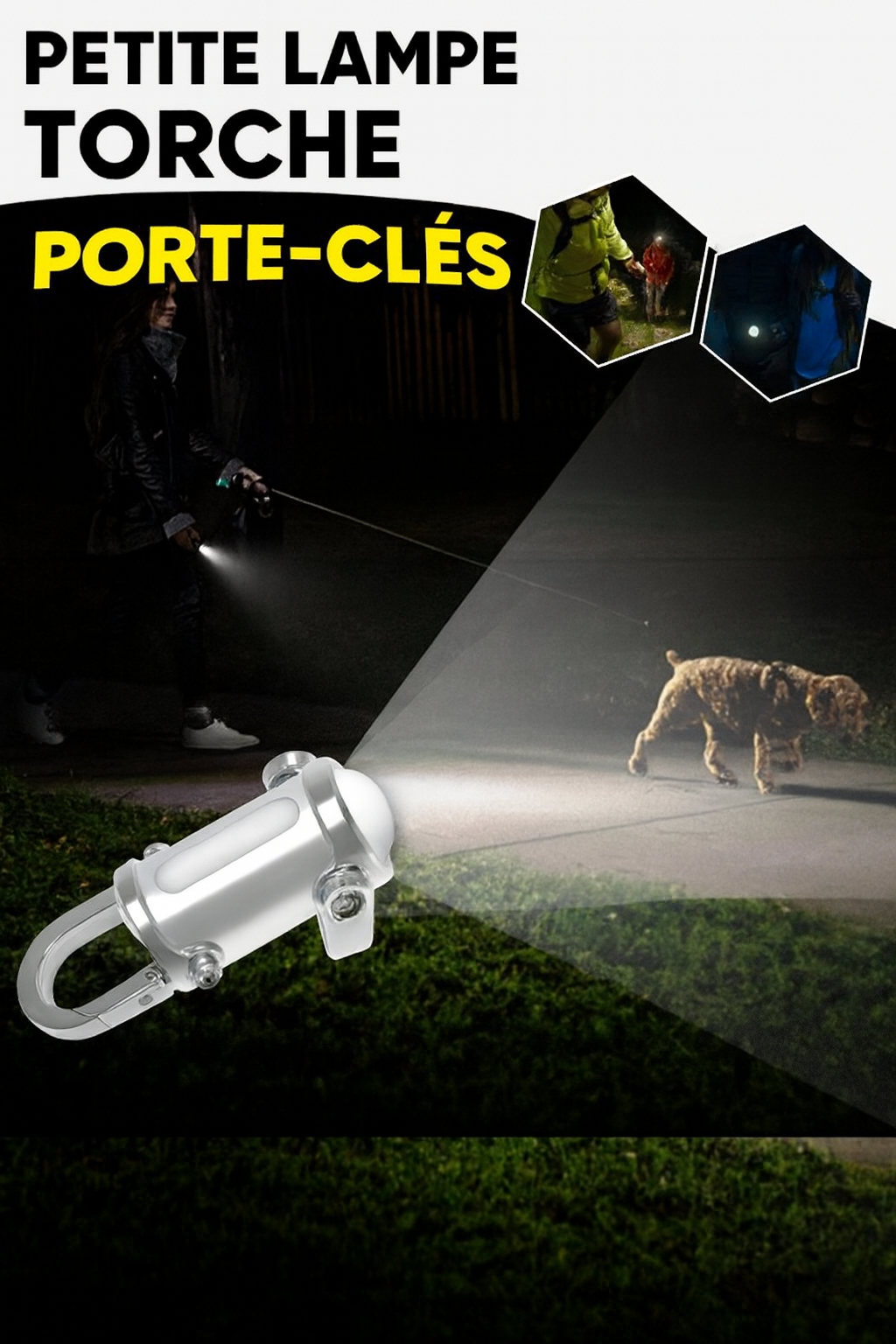 Lampe de Poche Mini Porte-Clés 1200LM – Super Lumineuse & Imperméable