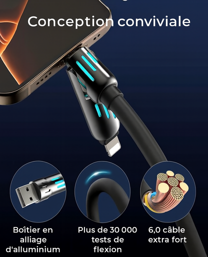 Câble de Chargement 4-en-1