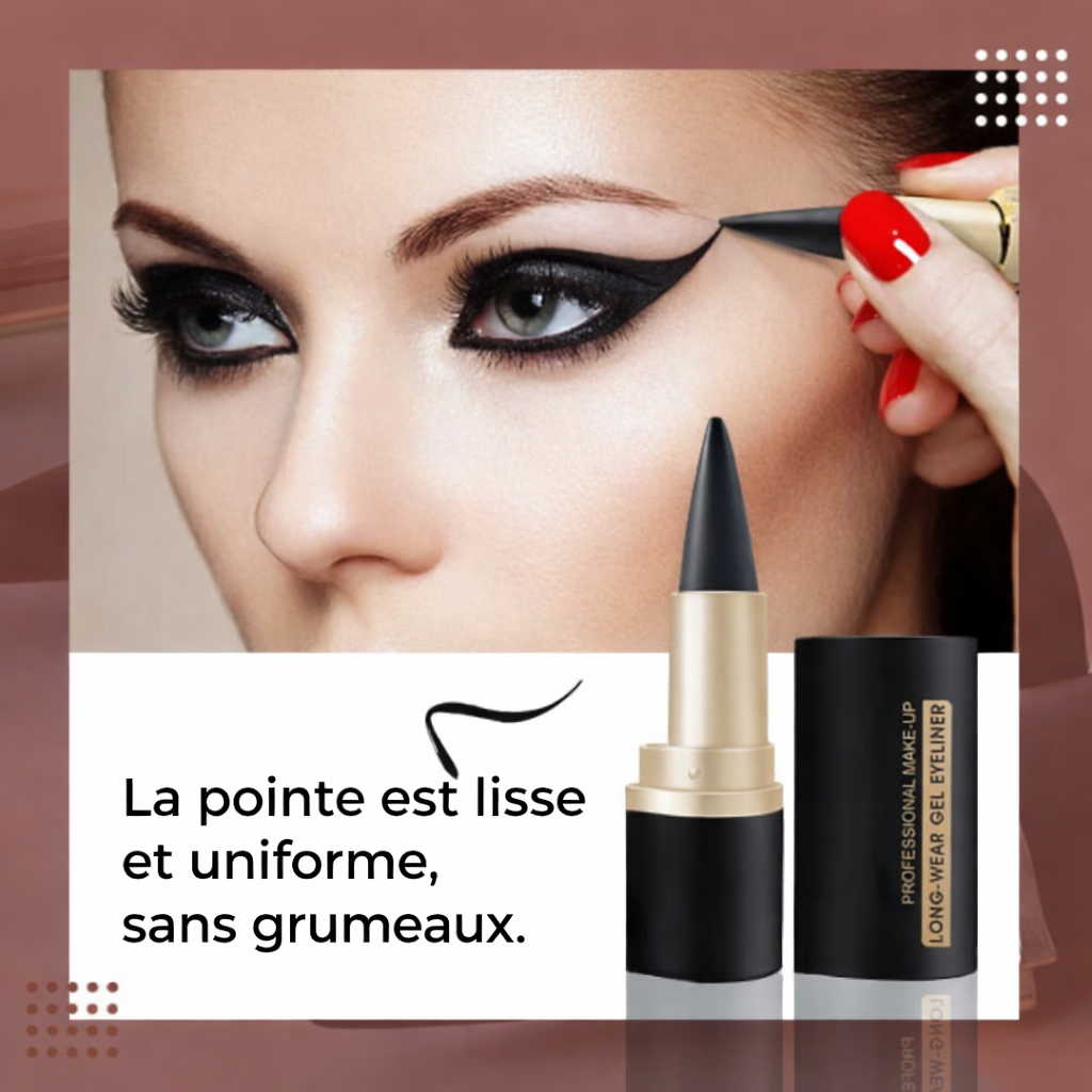 Eyeliner Waterproof - Noir Mat & Tenue 12h (Sans Bavure)