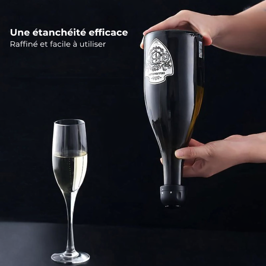 Bouchon à Vin sous Vide avec Pompe - Garde le Vin Frais Plus Longtemps