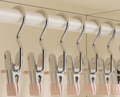 Pinces à linge inoxydables – Lot de 12 pinces solides