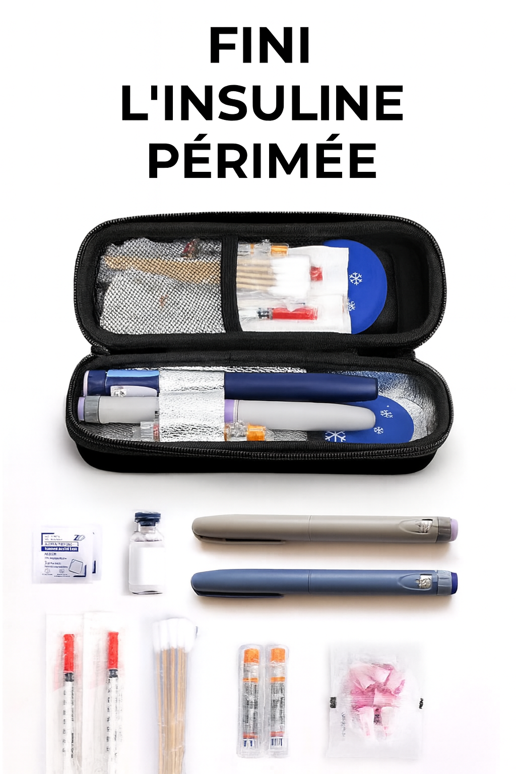 Sac isotherme pour insuline avec affichage de la température