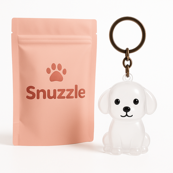 Porte-clés personnalisé avec poils d'animaux Snuzzle - Bijou souvenir unique pour chien et chat