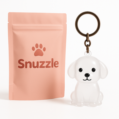 Porte-clés personnalisé avec poils d'animaux Snuzzle - Bijou souvenir unique pour chien et chat