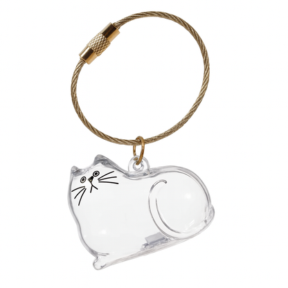 Porte-clés personnalisé avec poils d'animaux Snuzzle - Bijou souvenir unique pour chien et chat