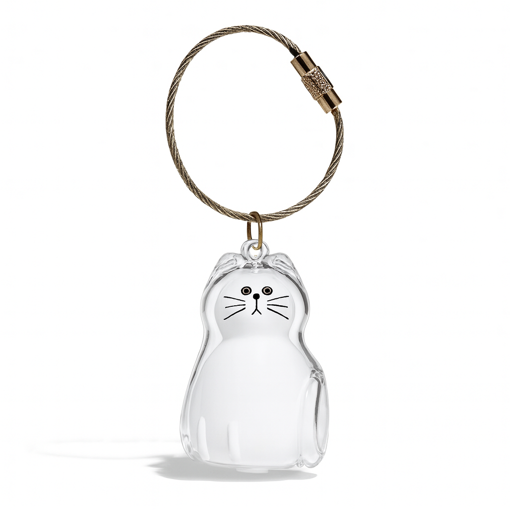Porte-clés personnalisé avec poils d'animaux Snuzzle - Bijou souvenir unique pour chien et chat
