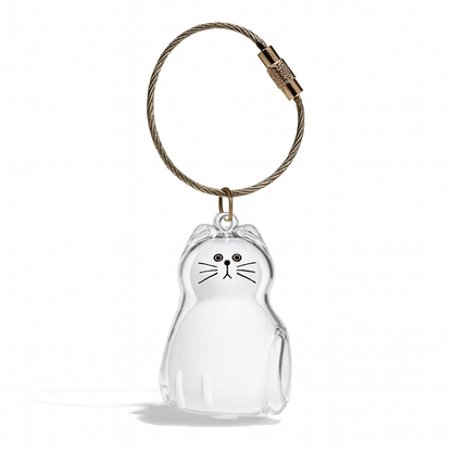 Porte-clés personnalisé avec poils d'animaux Snuzzle - Bijou souvenir unique pour chien et chat
