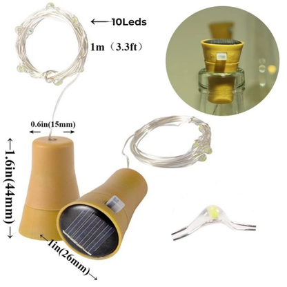 Guirlande lumineuse LED avec bouchon en liège pour bouteille DIY – Éclairage d'ambiance en fil pour décoration