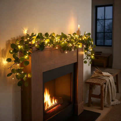 Guirlande lumineuse branchage d’olivier atmosphérique (sans fil)