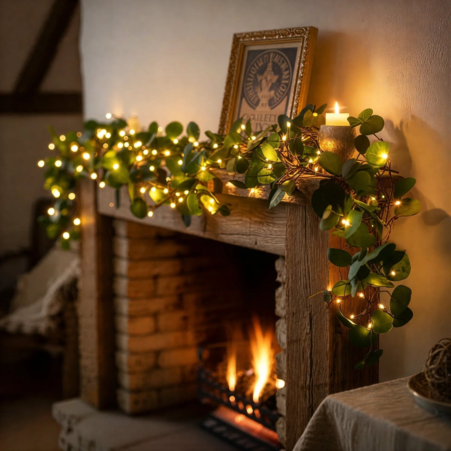 Guirlande lumineuse branchage d’olivier atmosphérique (sans fil)