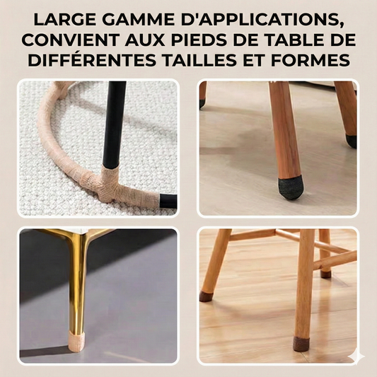 Patins en feutre silencieux pour pieds de table