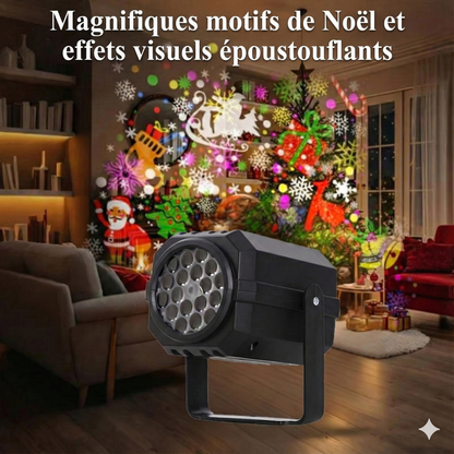 Projecteur magique de Noël avec motifs animés