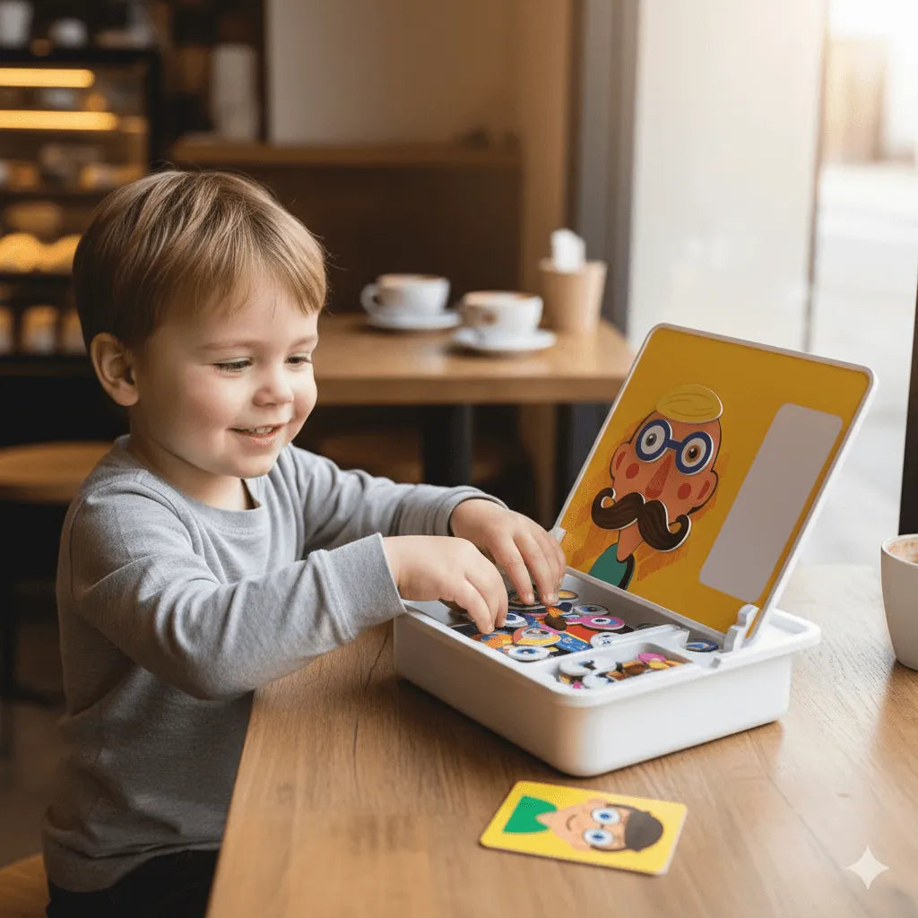 Puzzle magnétique en bois : créer des formes et des motifs