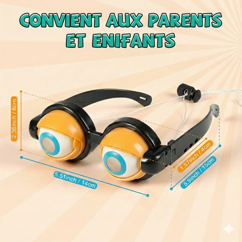 Lunettes amusantes avec clin d’œil